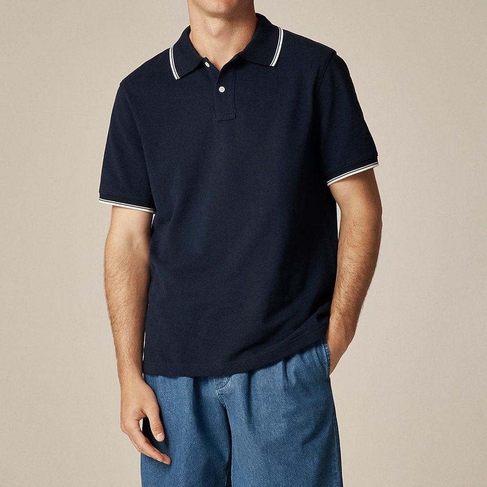J. Crew Classic Pique Polo Shirt Sz Large